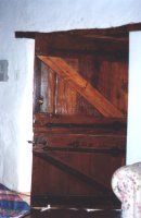 antique door to one of the guest rooms